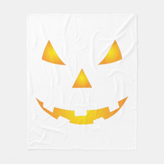 Cobertor De Velo Halloween Pumpkin Smile (Frente)