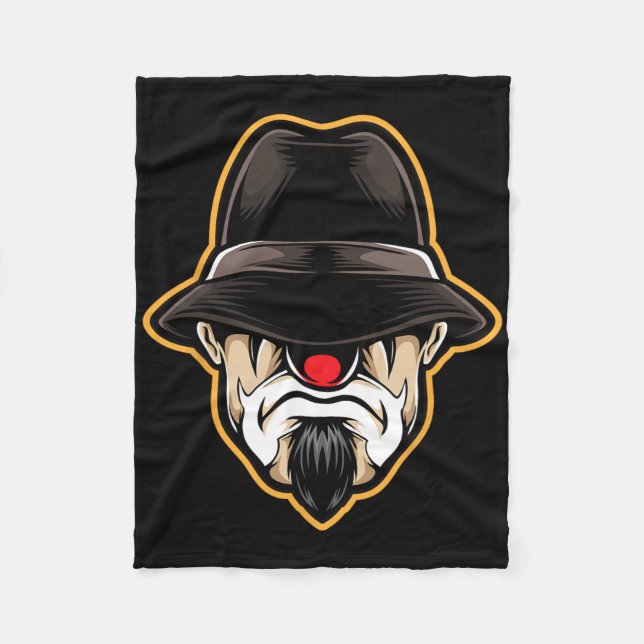 Cobertor De Velo Halloween Scary Clowy Cholo Gangster (Frente)