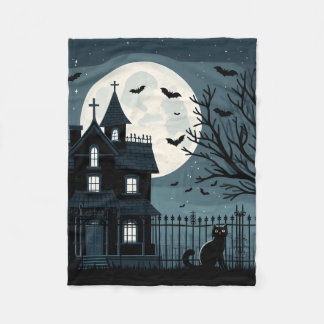 Cobertor De Velo Halloween Shadow Cat Blanket
