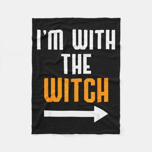Cobertor De Velo Halloween Shirts For Men I'm With The Witch Funny  (Frente)