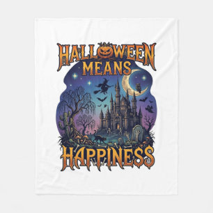 Cobertor De Velo Halloween Significa Felicidade Castelo Assombrado 