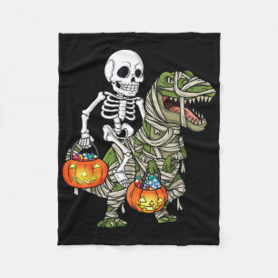 Cobertor De Velo Halloween Skeleton Andando Mummy Dinossaur T Rex D