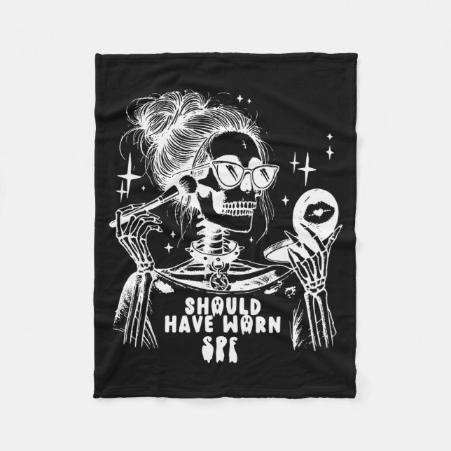 Cobertor De Velo Halloween Skin Care Esthetician Skeleton Skin Esth (Frente)