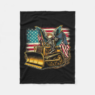 Cobertor De Velo Halloween Skull, Bandeira Americana