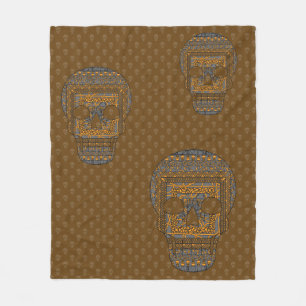 Cobertor De Velo Halloween Skull Fleece Blanket