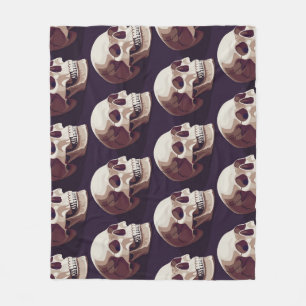 Cobertor De Velo Halloween Skulls: Padrão Sem Olhos Estranho.