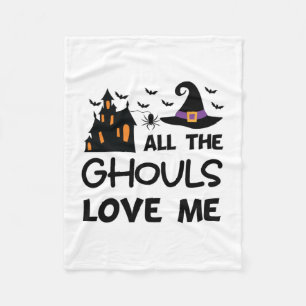 Cobertor De Velo Halloween Todos Os Ghouls Me Adoram Aniversário