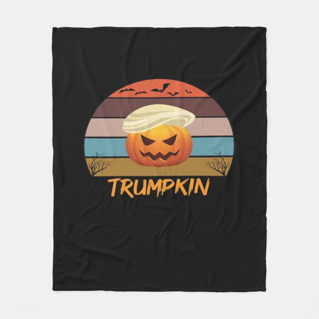 Cobertor De Velo Halloween Trumpkin Vintage Us (Frente)