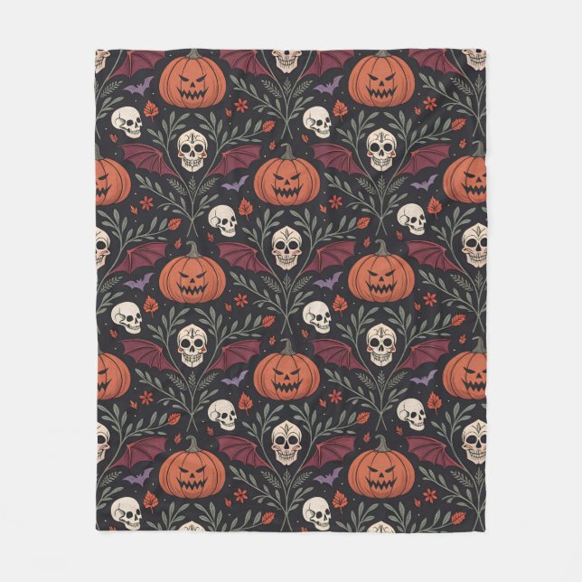 Cobertor De Velo Halloween Vibes Pattern (Frente)