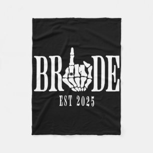 Cobertor De Velo Halloween Wedde Bride Groom Skelorette