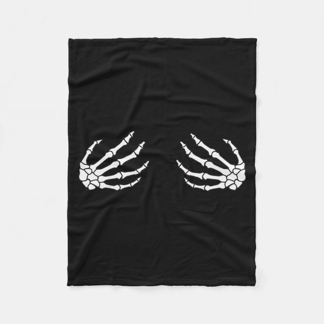 Cobertor De Velo Halloween Women's Skeleton Hand  (Frente)