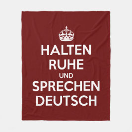 Cobertor De Velo Halten Ruhe und Sprechen Deutsch