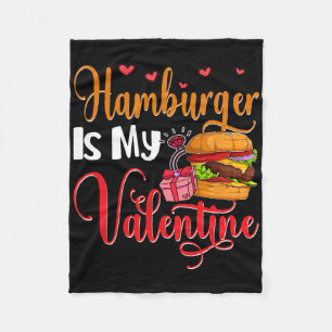 Cobertor De Velo Hamburger É Meu Namorado Valentim Comida Fofa Aman
