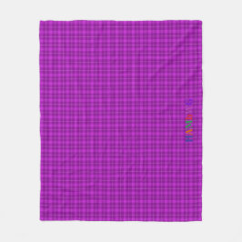 Cobertor De Velo HAMbWG Fleece Blanket - Xadrez violeta
