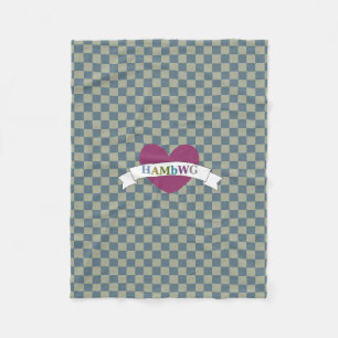 Cobertor De Velo HAMbWG - Folheto de velo - Gingham W Coração