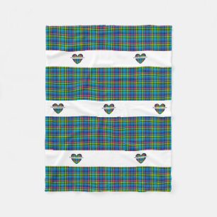 Cobertor De Velo HAMbWG - Folheto de velo - Tartan azul rosa