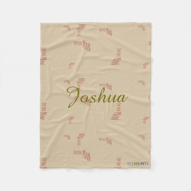 Cobertor De Velo HAMbyWG - Fleece Blanket - Eu sou o Homem (Frente)