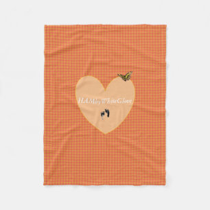 Cobertor De Velo HAMbyWG - Fleece Blanket - L Orange Gingham