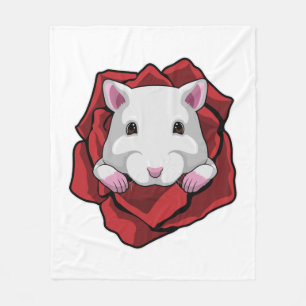 Cobertor De Velo Hamster com Rosa