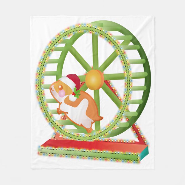 Cobertor De Velo hamster de papais noeis de natal (Frente)