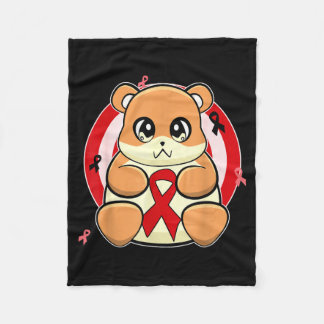 Cobertor De Velo Hamster Heart Disease Awareness Month _2