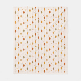 Cobertor De Velo Hanging Autumn Leaves Pattern Fleece Blanket