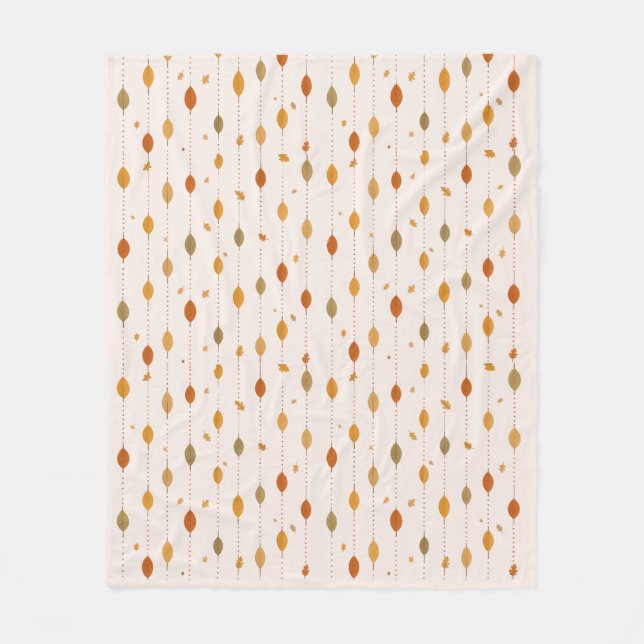 Cobertor De Velo Hanging Autumn Leaves Pattern Fleece Blanket (Frente)