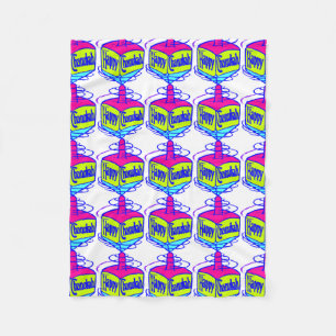 Cobertor De Velo Hanukkah Dreidel