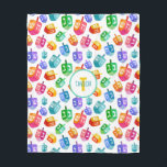 Cobertor De Velo Hanukkah Dreidels Rainbow Watercolor Holiday<br><div class="desc">Hanukkah Dreidels Rainbow Watercolor Holiday Pattern. Chanukah sonha em arco-íris multicolor.</div>