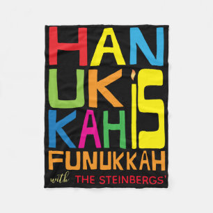 Cobertor De Velo Hanukkah é Funukkah Fleece Blanket