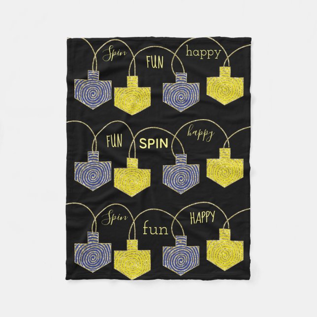 Cobertor De Velo Hanukkah Fleece Blanket (Frente)