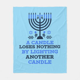 Cobertor De Velo Hanukkah Quote Fleece Blanket