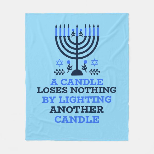 Cobertor De Velo Hanukkah Quote Fleece Blanket (Frente)