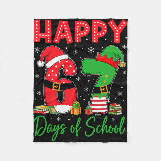 Cobertor De Velo Happy 67 Days Of School Six Seven 67 Christmas San