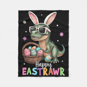 Cobertor De Velo Happy Eastrawawt Rex Easter Bunny Dinosaur Egs Bo