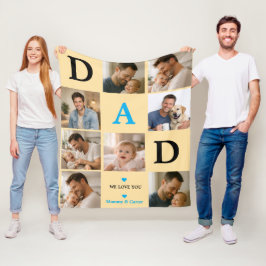 Cobertor De Velo Happy Father’s Day Photo | Personalized Dad Ever