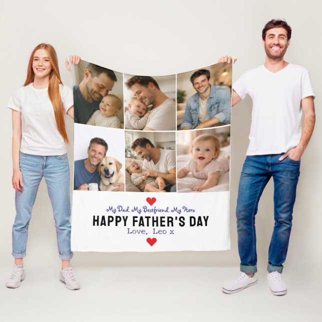 Cobertor De Velo Happy Father’s Day Photo | Personalized Dad Ever (In Situ)