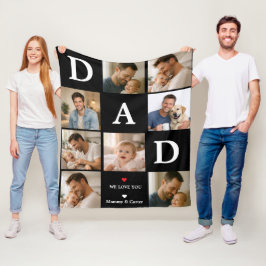 Cobertor De Velo Happy Father’s Day Photo | Personalized Dad Ever