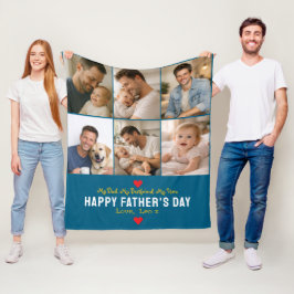 Cobertor De Velo Happy Father’s Day Photo | Personalized Dad Ever
