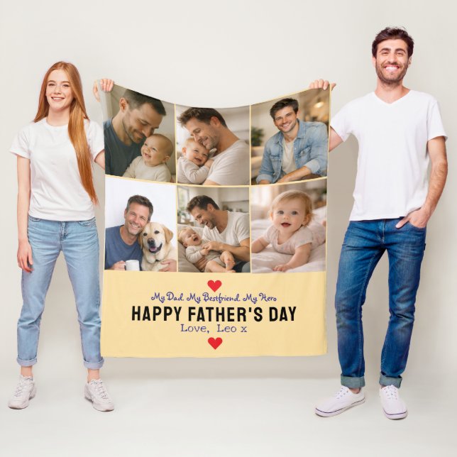 Cobertor De Velo Happy Father’s Day Photo | Personalized Dad Ever (In Situ)