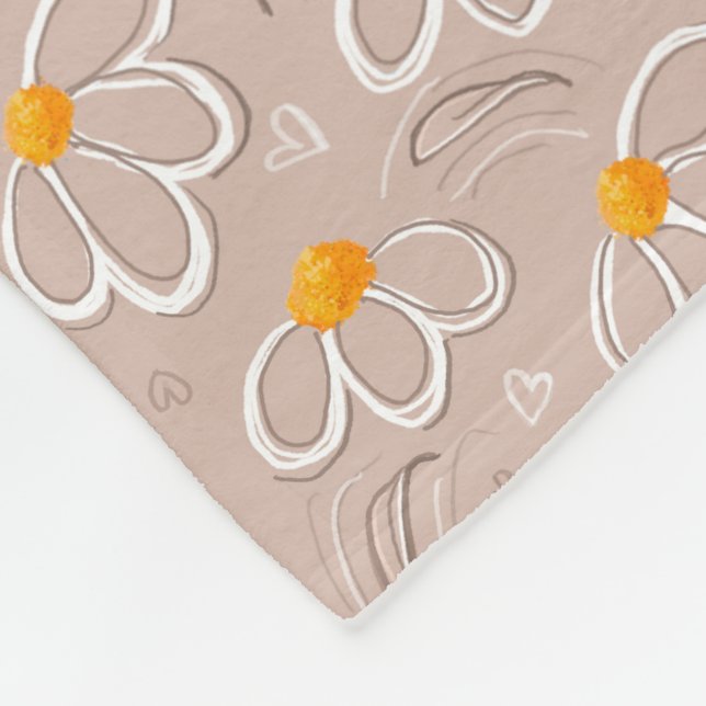 Cobertor De Velo Happy Flower Doodles (Quina)