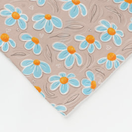 Cobertor De Velo Happy Flowers Throw Blanket