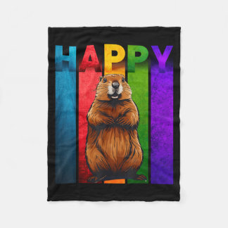 Cobertor De Velo Happy Groundhog Day Tee 