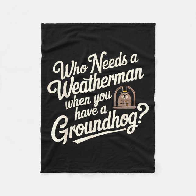 Cobertor De Velo Happy Groundhog Day Woodchuck Animal Groundhog Lov (Frente)