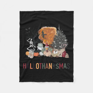 Cobertor De Velo Happy Hallothanksmas Skeleton Turquia Christmas Ha