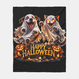 Cobertor De Velo Happy Halloween cozy fleece