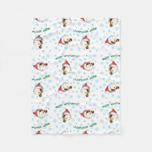 Cobertor De Velo Happy Howlidays Shih Tzu Fleece Blanket