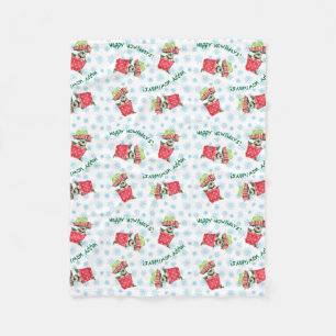 Cobertor De Velo Happy Howlidays Standard Schnauzer