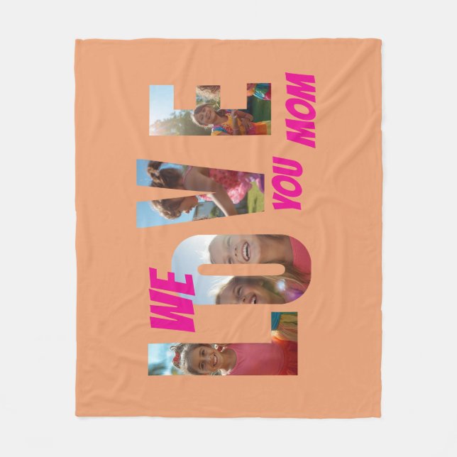 Cobertor De Velo Happy Mother's Day Love (Frente)