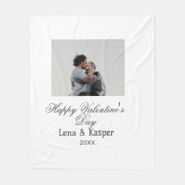 Cobertor De Velo Happy Valentine's day couple photo modern simple t